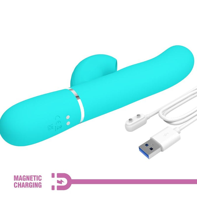 Pretty Love – Perlita Multifunctionele 3-in-1 G-Spot Vibrator Aqua Groen
