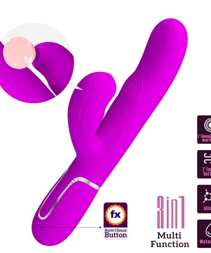 PRETTY LOVE - PERLITA MULTIFUNCTION 3 IN 1 G-SPOT VIBRATOR VIOLET