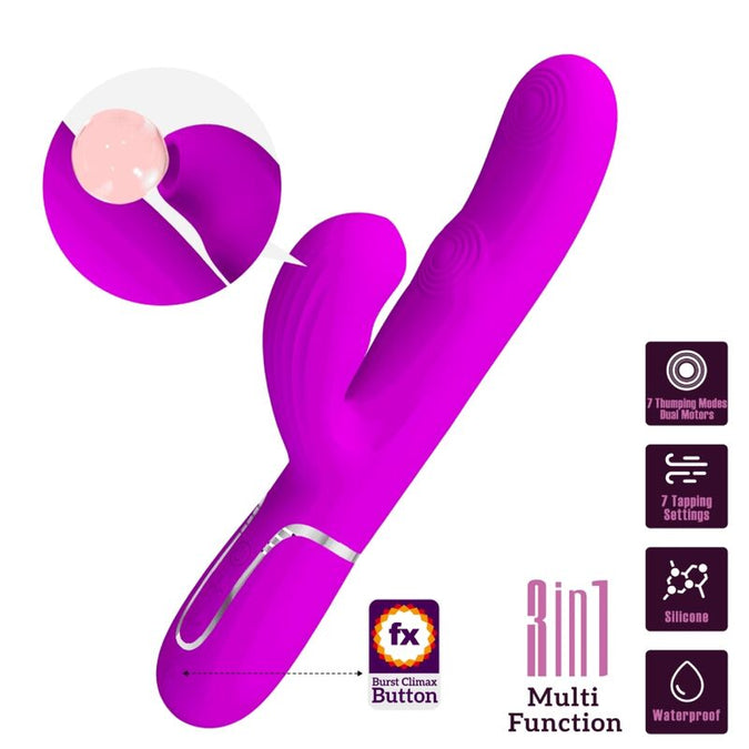 PRETTY LOVE - PERLITA MULTIFUNCTIONELE 3 IN 1 G-PUNT VIBRATOR PAARS