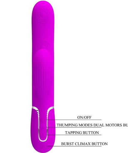 PRETTY LOVE - PERLITA MULTIFUNCTION 3 IN 1 G-SPOT VIBRATOR VIOLET