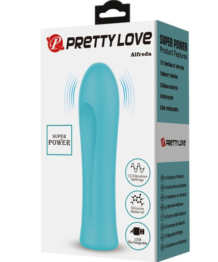 PRETTY LOVE - ALFREDA SUPER POWER VIBRATOR AQUA GREEN