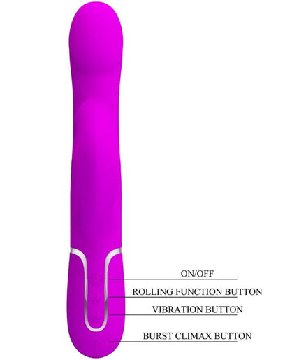 PRETTY LOVE - RABBIT VIBRATOR PEARLS VIOLET