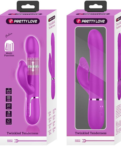 PRETTY LOVE - RABBIT VIBRATOR PEARLS VIOLET