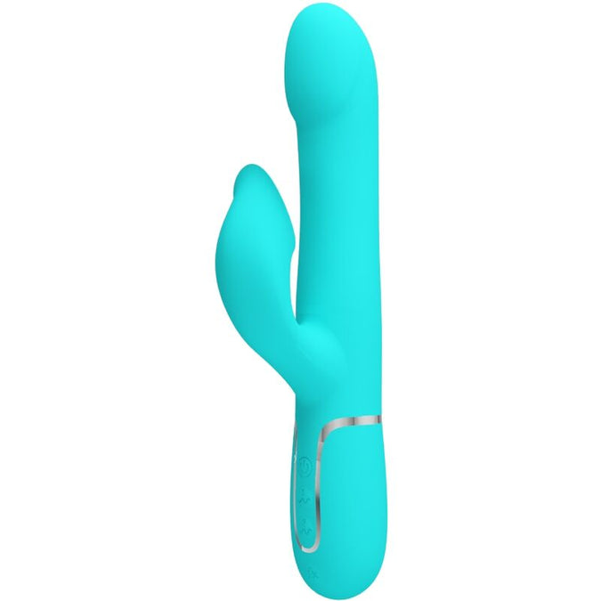 PRETTY LOVE - RABBIT VIBRATOR PEARLS AQUA GROEN