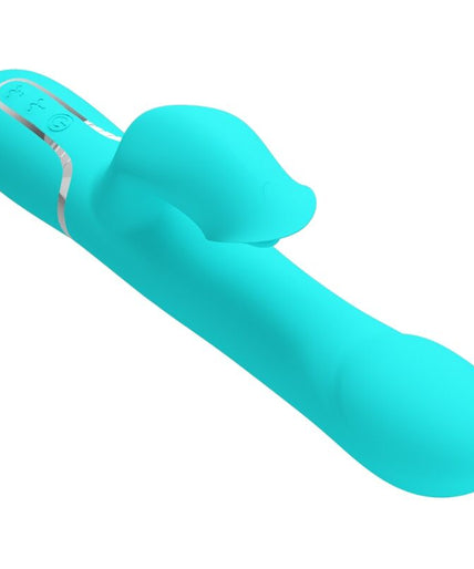 PRETTY LOVE - RABBIT VIBRATOR PEARLS AQUA GREEN