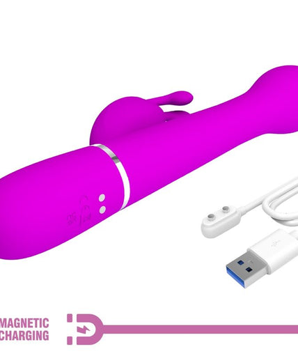 PRETTY LOVE - DEJON RABBIT VIBRATOR 3 IN 1 MULTIFUNCTION VIOLET