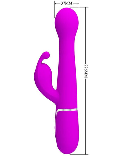 PRETTY LOVE - DEJON RABBIT VIBRATOR 3 IN 1 MULTIFUNCTION VIOLET