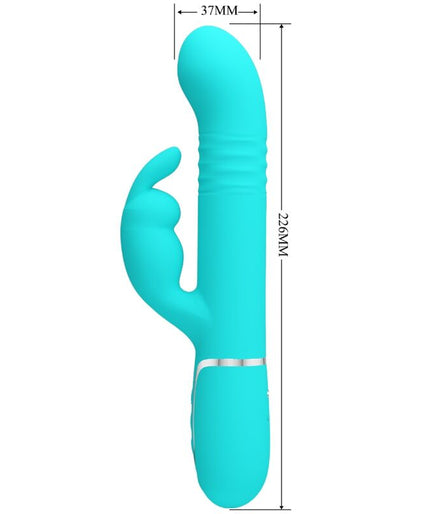 PRETTY LOVE - COALE RABBIT VIBRATOR PEARLS AQUA GREEN