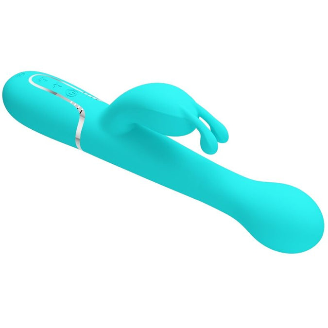 Pretty Love – Dejon Rabbit Vibrator 3 In 1 Multifunction Aqua Green