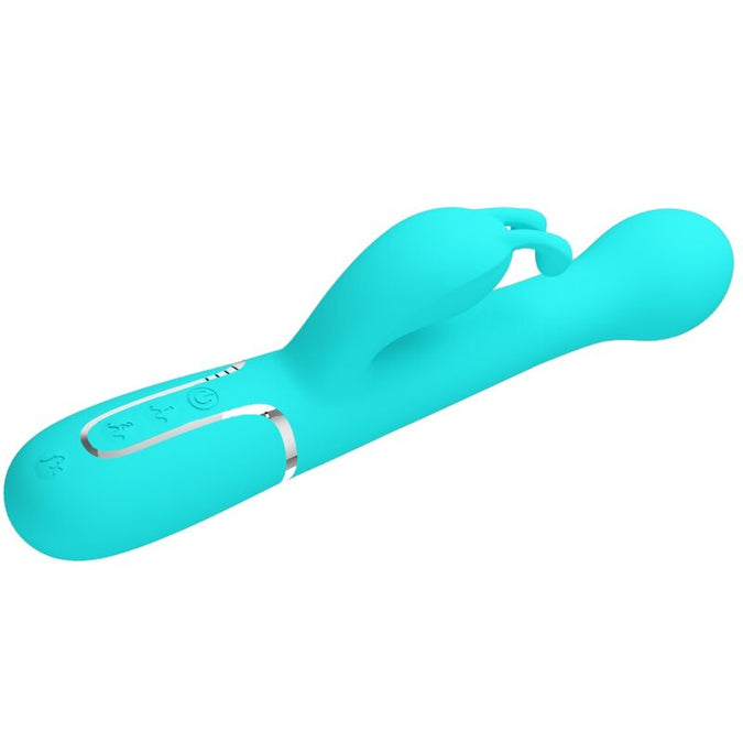 Pretty Love – Dejon Rabbit Vibrator 3 In 1 Multifunction Aqua Green