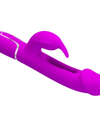 PRETTY LOVE - KAMPAS RABBIT 3 IN 1 MULTIFUNCTION VIBRATOR WITH TONGUE FUCHSIA