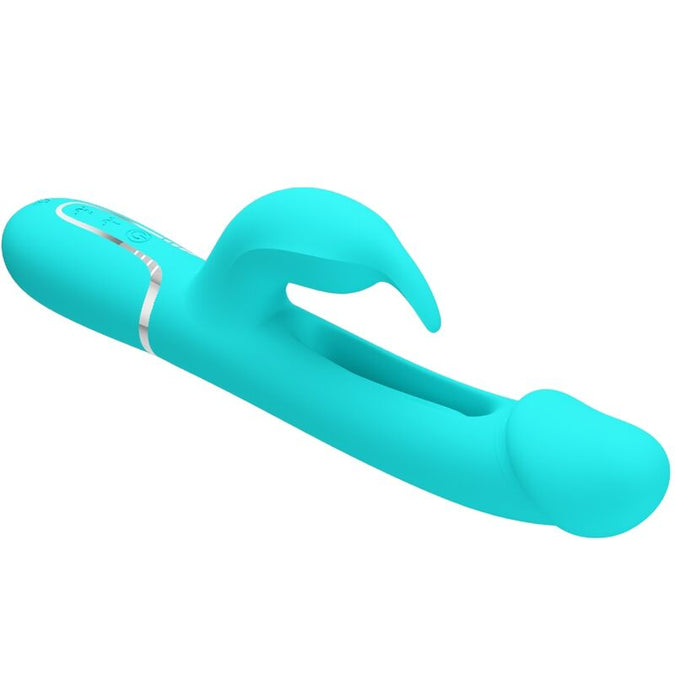 PRETTY LOVE - KAMPAS RABBIT 3-IN-1 MULTIFUNCTIONELE VIBRATOR MET TONG AQUAGROEN
