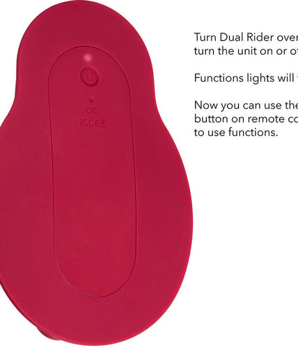 CALEXOTICS - RIDER MASSAGER DOUBLE MOTOR REMOTE CONTROL RED