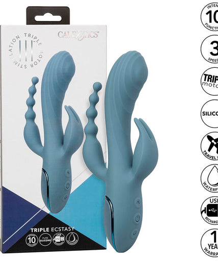 CALEXOTICS - VIBRATOR TRIPLE ECSTASY GREY