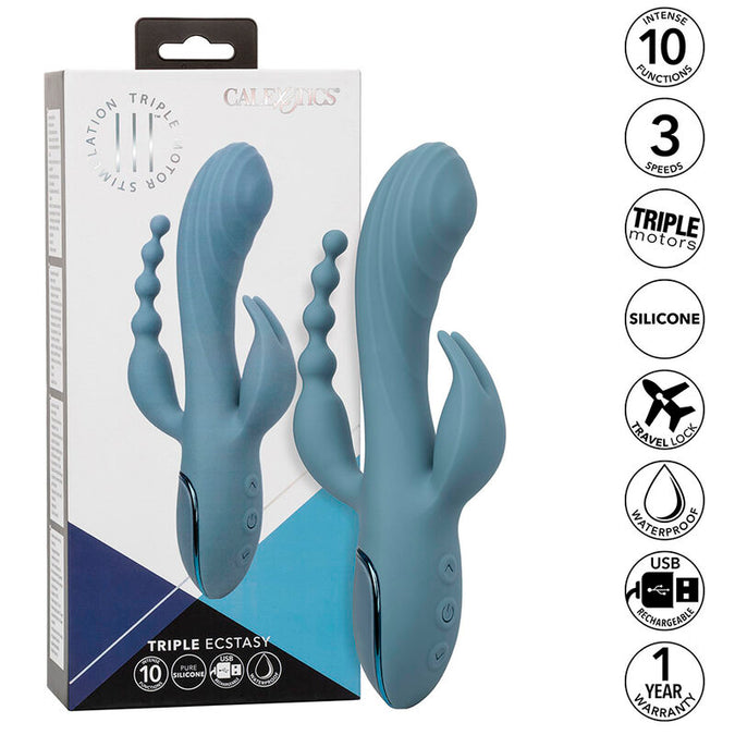 CALEXOTICS - VIBRATOR TRIPLE ECSTASY GRIJS