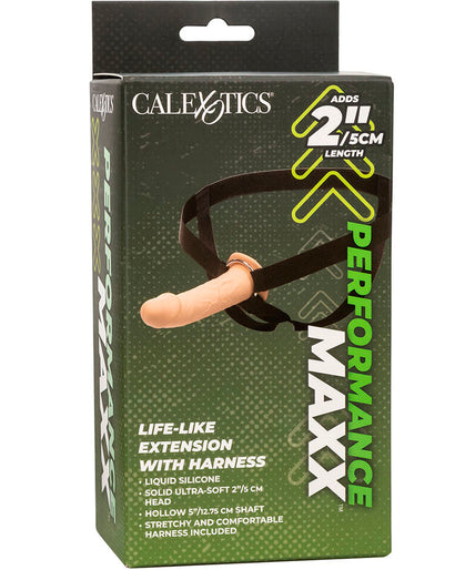 CALEXOTICS - PERFORMANCE MAXX LIFE-LIKE EXTENSION WITH HARNESS LIGHT SKIN