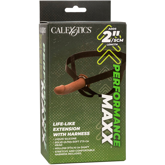 CALEXOTICS - PERFORMANCE MAXX LEVENSECHTE VERLENGING MET HARNAS BRUINE HUIDSKLEUR