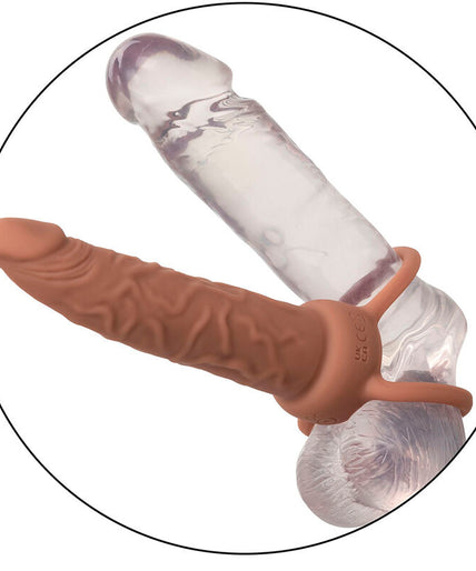 CALEXOTICS - PERFORMANCE MAXX RECHARGABLE DUAL PENETRATOR BROWN SKIN