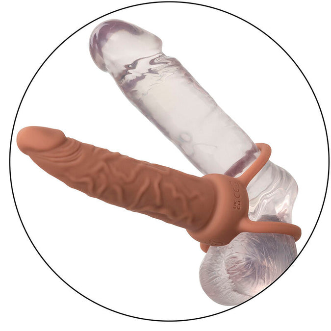CALEXOTICS - PERFORMANCE MAXX OPLAADBARE DUBBELE PENETRATOR BRUINE HUID