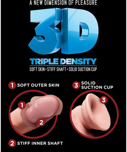 KING COCK - TRIPLE DENSITY DILDO 18.4 CM