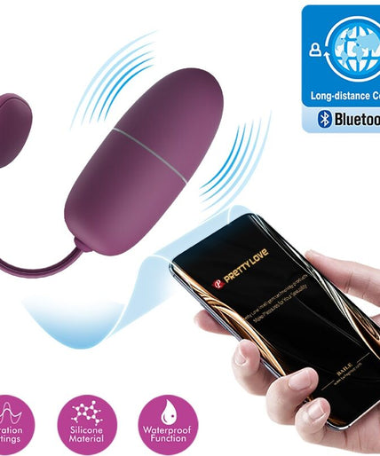 PRETTY LOVE - NYMPH VIBRATING EGG APP CONTROLLED LILA