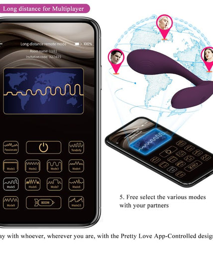 PRETTY LOVE - BAIRD G-SPOT 12 VIBRATIONS RECHARGEABLE LILA APP
