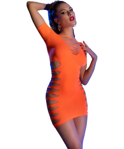CHILIROSE - CR 4704 DRESS ORANGE S/M