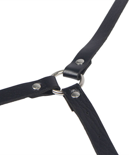 Subblime – Leren Bodyharnas Zwart One Size