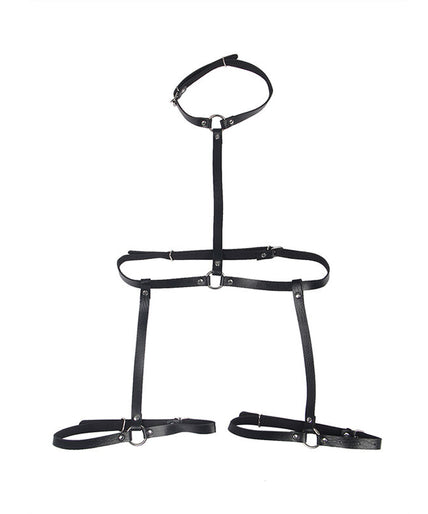 Subblime – Leren Bodyharnas Zwart One Size