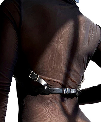SUBBLIME - LEATHER CHEST HARNESS BLACK ONE SIZE