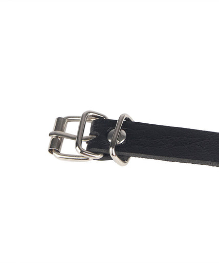 SUBBLIME - LEATHER RING CHAINBELT BLACK ONE SIZE