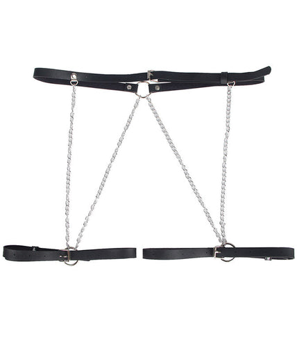 SUBBLIME - LEATHER BELT HARNESS BLACK ONE SIZE