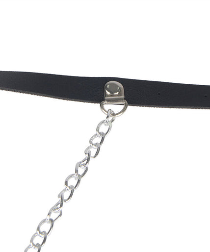 SUBBLIME - LEATHER BELT HARNESS BLACK ONE SIZE