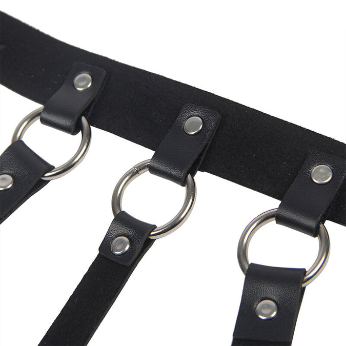 Subblime – Chest Harness With Big Ring Chains One Size