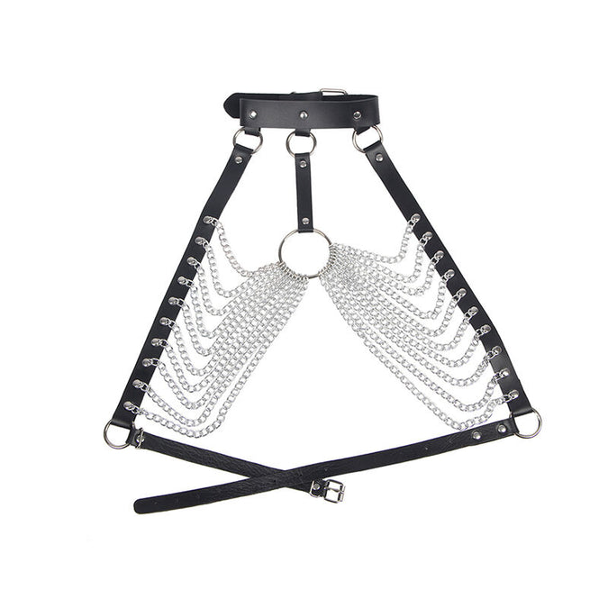 Subblime – Chest Harness With Big Ring Chains One Size