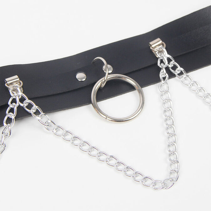 SUBBLIME - GORDEL- EN JARRETELHARNAS MET RINGEN EN KETTINGDETAIL ÉÉN MAAT