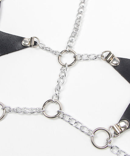 SUBBLIME - FULL BODY HARNESS WITH STAR CHAINDETAIL ONE SIZE