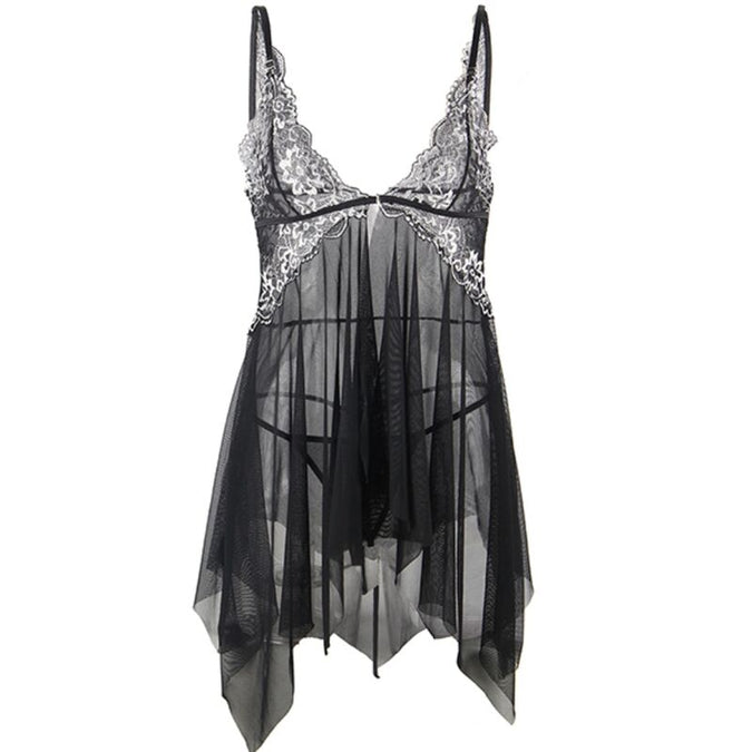 Subblime – Babydoll Fabric Tulle Chest Lace L/xl