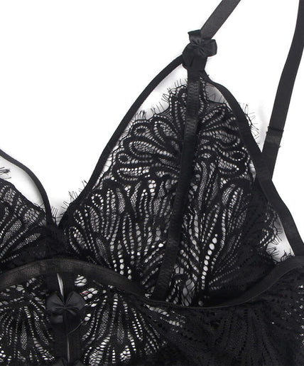 Subblime – Babydoll met verstelbare kanten bandjes Zwart L/xl