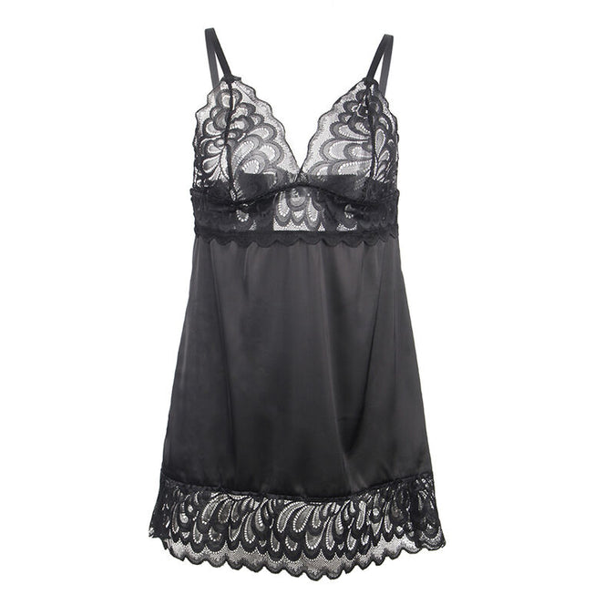 Subblime – Babydoll met bloemenprint op de borst Zwart L/xl