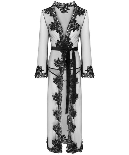LIVCO CORSETTI FASHION - NOKINA LC XG055 DRESSIN G GOWN + PANTY BLACK ONE SIZE