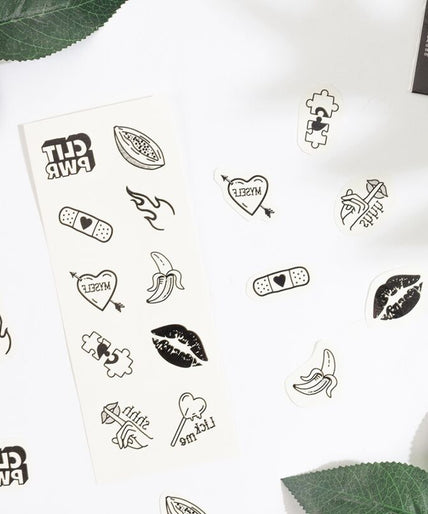 SECRET PLAY - SET OF 10 CANDY COLLECTION TEMPORARY TATTOOS