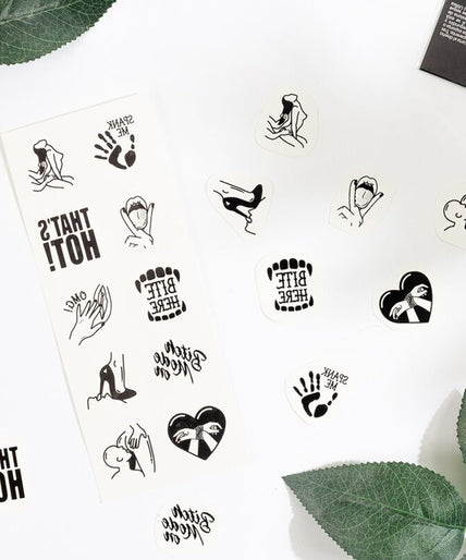 SECRET PLAY - SET OF 10 TEMPORARY TATTOOS KINKY COLLECTION