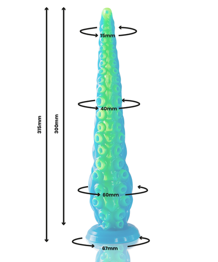 EPIC - SCYLLA FLUORESCENT THIN TENTACLE DILDO LARGE SIZE