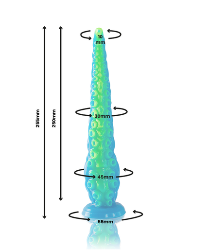 Episch – Scylla Fluorescerende Dunne Tentakel Dildo Klein Formaat