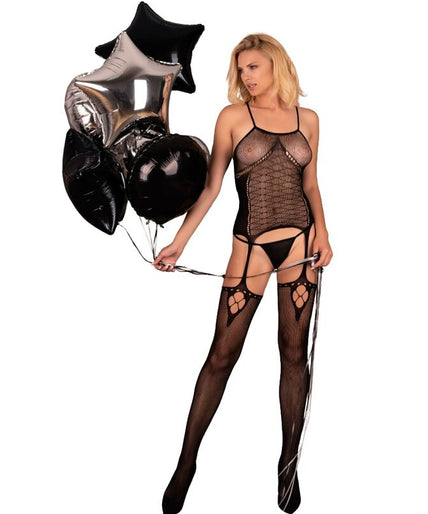LIVCO CORSETTI FASHION - AMRIN BODYSTOCKING ZWART EÉN MAAT