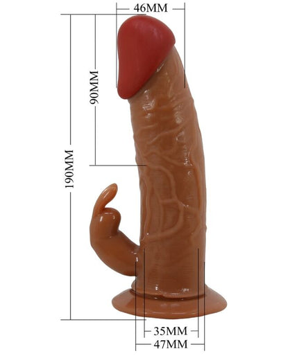 Pretty Love – Marion Harness Universal Briefs With Vibration Dildo 19 Cm Brown