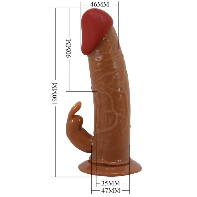 Pretty Love – Marion Harness Universal Briefs With Vibration Dildo 19 Cm Brown