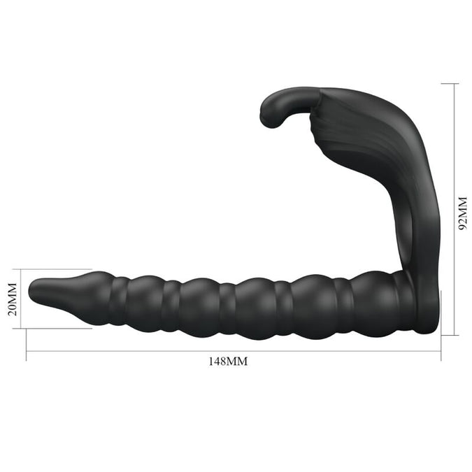 PRETTY LOVE - BLACKNEY PENISRING MET ZWARTE VIBRATORPLUG