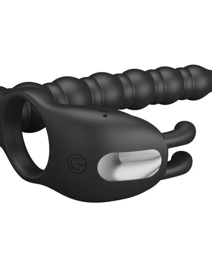 PRETTY LOVE - BLACKNEY PENISRING MET ZWARTE VIBRATORPLUG